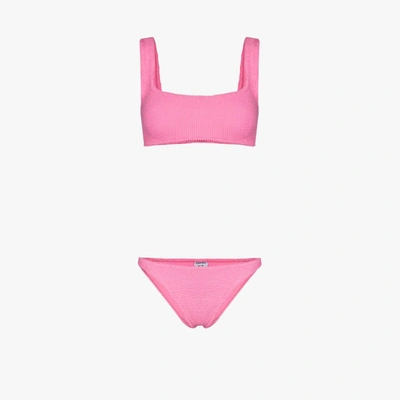 Shop Hunza G Pink Xandra Crinkle Bikini