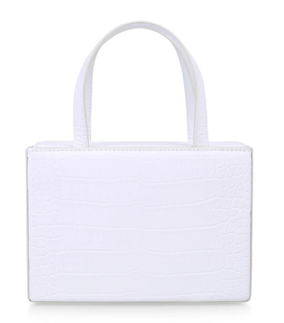 Shop Amina Muaddi Mini Croc-embossed Leather Giorgia Top-handle Bag