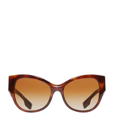 Shop Burberry Butterfly Frame Sunglasses In Brown