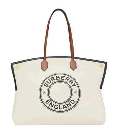 Shop Burberry Graphic Logo Society Tote Bag