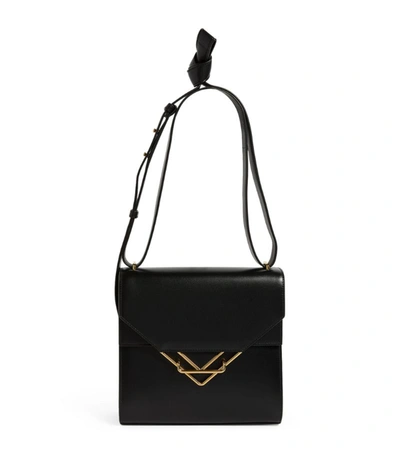 Shop Bottega Veneta Leather Clip Shoulder Bag