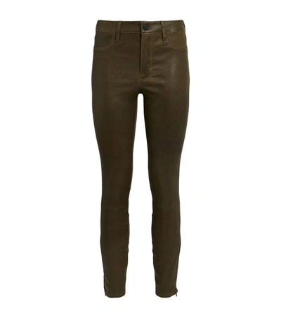 Shop J Brand Skinny Leather Trousers