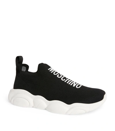 Shop Moschino Logo Sock Sneakers