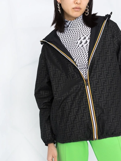 Shop Fendi X K-way® Reversible Windbreaker Jacket In Black