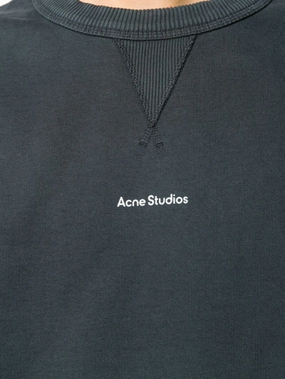 Shop Acne Studios Logo Sweatshirt In Black