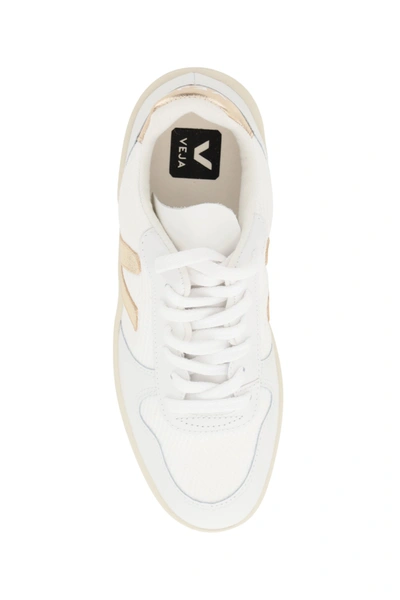 Shop Veja V-10 B-mesh Sneakers In White_gold