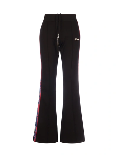 Shop Off-white Athleisure Track Pant In Black White