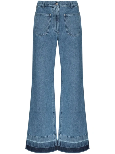 Shop Jw Anderson High-waist Flared Jeans In Blue