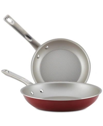 Shop Ayesha Curry Home Collection 2-pc. Porcelain Enamel Non-stick Skillet Set In Sienna Red
