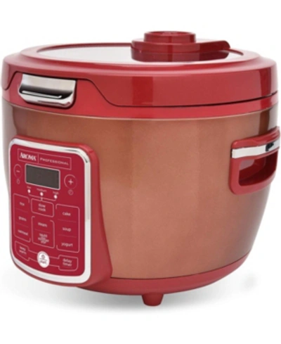 Shop Aroma Arc-1230r 20-cup Cooked Glass Lid Digital Rice Cooker In Red