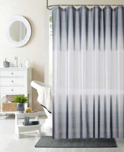 Shop Dainty Home Mist 3d Shower Curtain Liner, 70" W X 72" L Bedding In Silver-tone