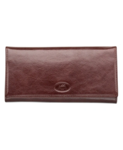 Shop Mancini Equestrian-2 Collection Rfid Secure Trifold Wallet In Brown