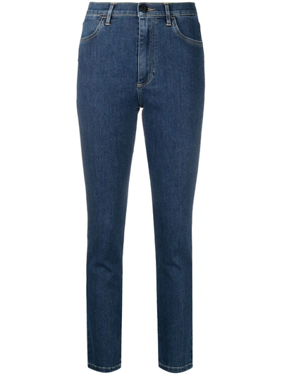 Shop 3x1 High-rise Skinny Jeans In Blue