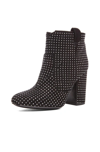 Shop Laurence Dacade Pete Suede Studded Booties In Black & Silver