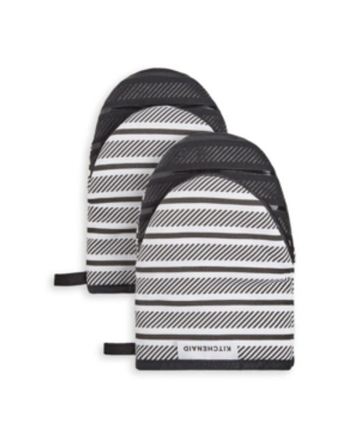 Kitchenaid Albany Mini 2-pc. Oven Mitt Set In Onyx Black