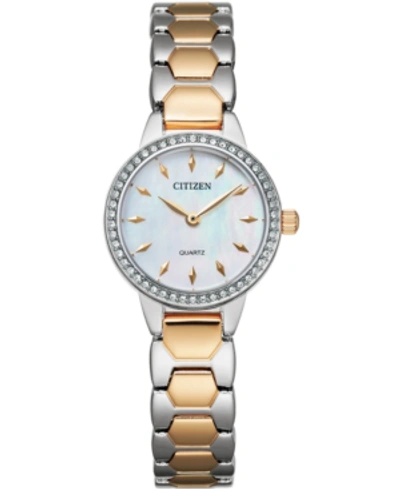 Shop Citizen Women's Quartz Two-tone Stainless Steel Bracelet Watch 24mm In Two Tone