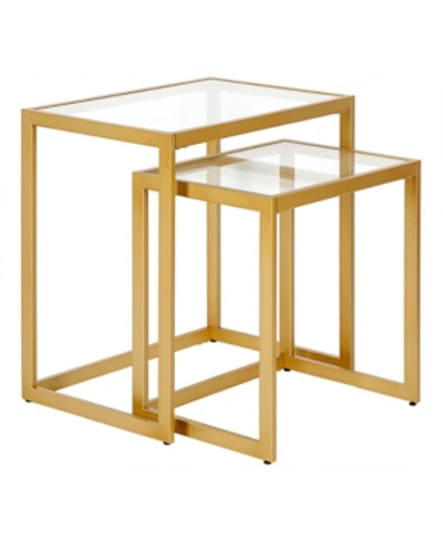 Shop Hudson & Canal Rocco Nesting Side Table, Set Of 2 In Gold-tone