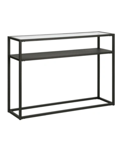 Shop Hudson & Canal Nellie Console Table With Metal Mesh Shelf In Black