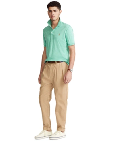 Shop Polo Ralph Lauren Men's Classic-fit Soft Cotton Polo In Resort Green Heather