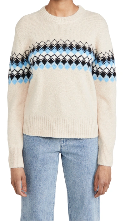 Shop A.l.c Nathan Sweater In Stone/arctic Blue