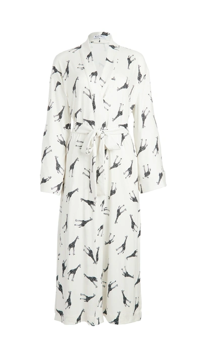 Shop Mason Grey Kimono In Ivory Giraffe