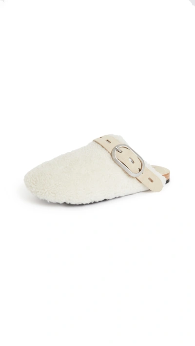 Shop Rag & Bone Ansley Slides In Antique White