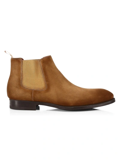 Shop Saks Fifth Avenue Men's Collection Suede Chelsea Boots In Tan