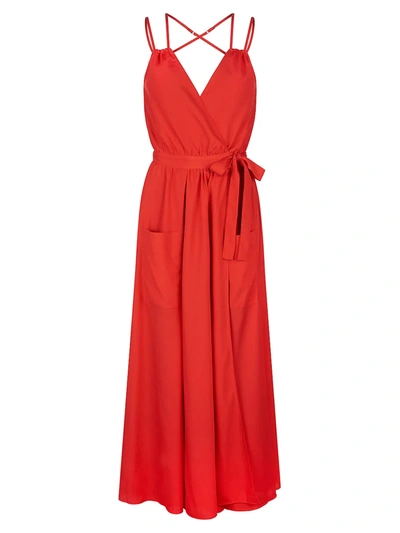 Shop Valimare Women's Amelia A-line Wrap Dress In Red