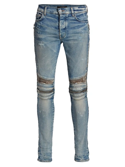 Shop Amiri Men's Mx2 Bandana Jeans In Clay Indigo