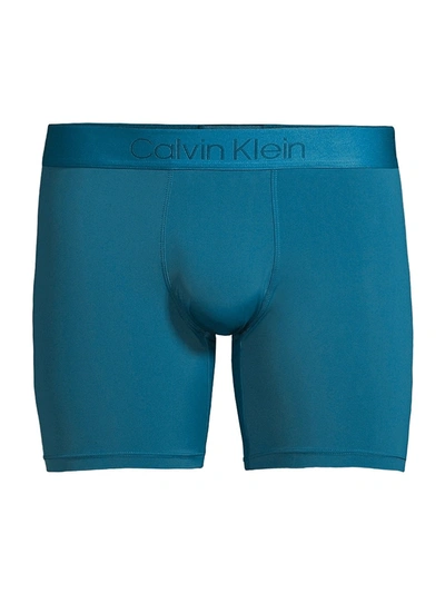 Shop Calvin Klein Underwear Men's Moisture Wicking Boxer Briefs In Corsai