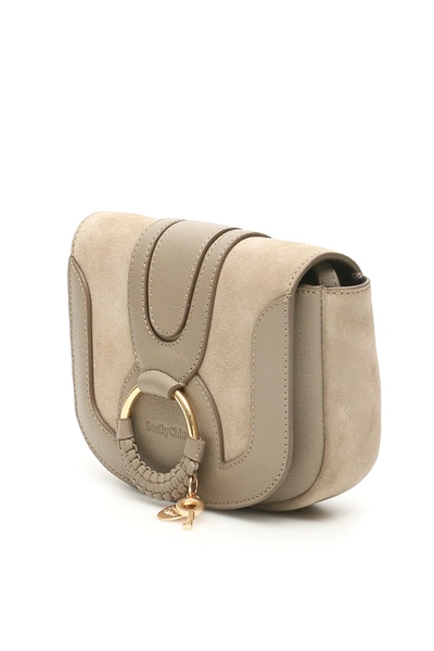 Shop See By Chloé Mini Hana Shoulder Bag In Grey,beige