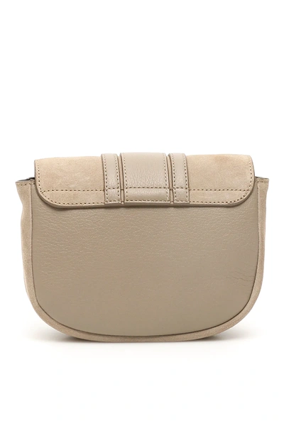 Shop See By Chloé Mini Hana Shoulder Bag In Grey,beige