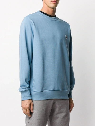 Shop Ps By Paul Smith Zebra Patch Sweatshirt In Blue