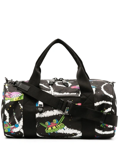 Shop Moschino Spaceship Holdall Bag In Black