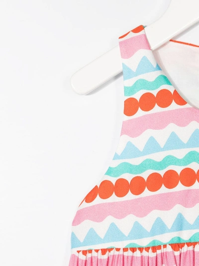 Shop Stella Mccartney Graphic Striped Dress In Pink