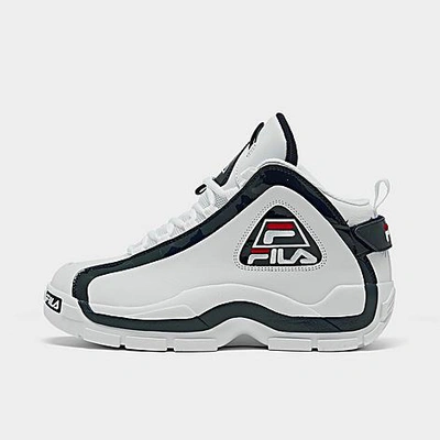 Shop Fila Men's Grant Hill 2 Basketball Shoes In White/ Navy/ Red