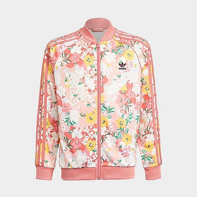 Adidas Originals Kids' Adidas Girls' Originals Her Studio London Floral  Track Jacket In Trace Pink/multicolor/hazy Rose | ModeSens