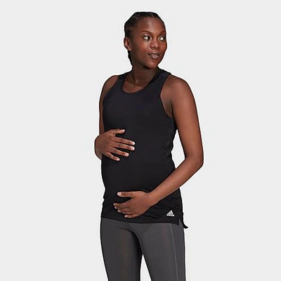 Shop Adidas Originals Adidas Women's Aeroready Designed 2 Move Training Tank Top (maternity) In Black