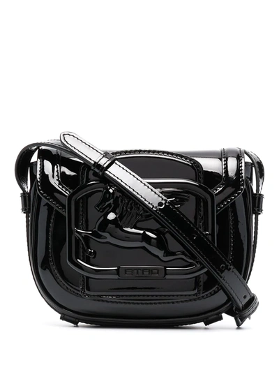 Shop Etro Pegaso Mini Cross-body Bag In Black