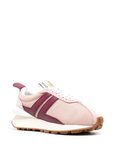 Shop Lanvin Bumpr Logo Low-top Sneakers In Pink