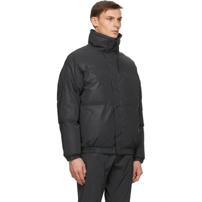 Shop Essentials Black Reflective Puffer Jacket