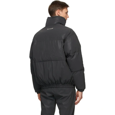 Shop Essentials Black Reflective Puffer Jacket