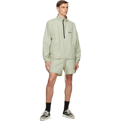 Shop Essentials Green Volley Shorts In Sage