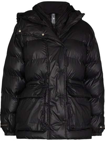 Shop Adidas By Stella Mccartney Two-in-one Puffer Jacket In Black