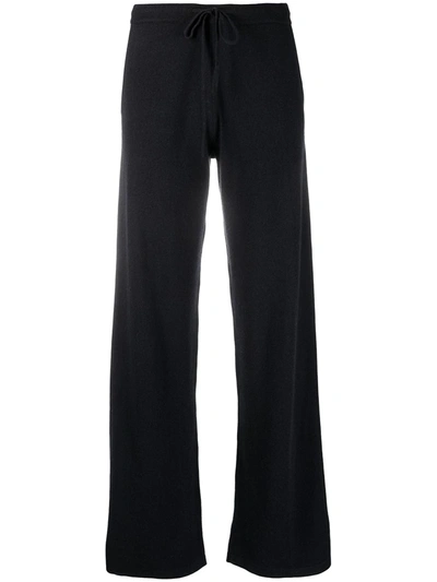 Shop Chinti & Parker Wide-leg Cashmere Track Pants In Blue