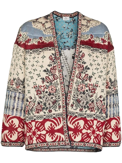 moord deeltje media Etro Panarea Floral-print Quilted Silk-blend Jacket In Red Multi | ModeSens