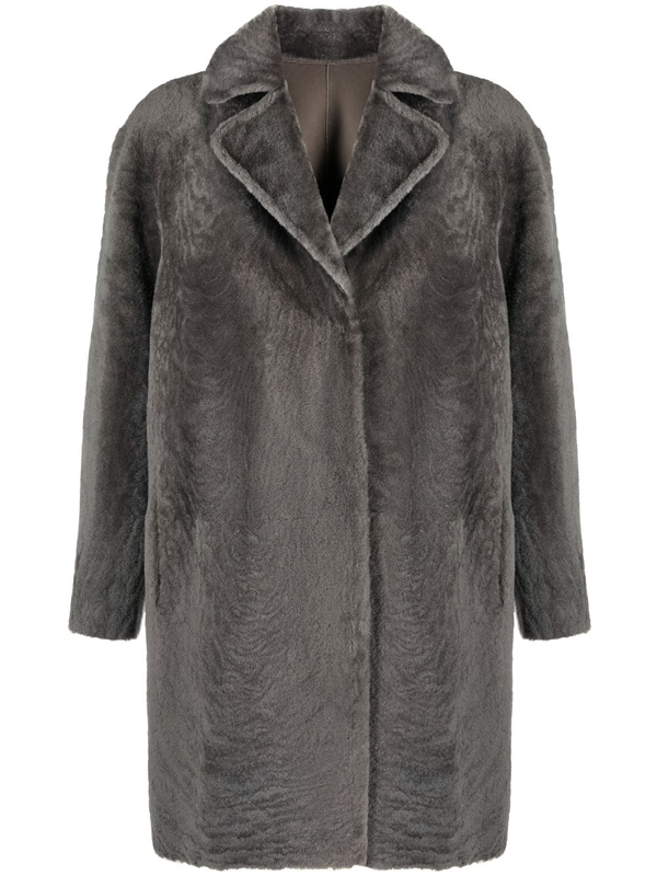 Desa 1972 reversible sheepskin maxi coat - Black