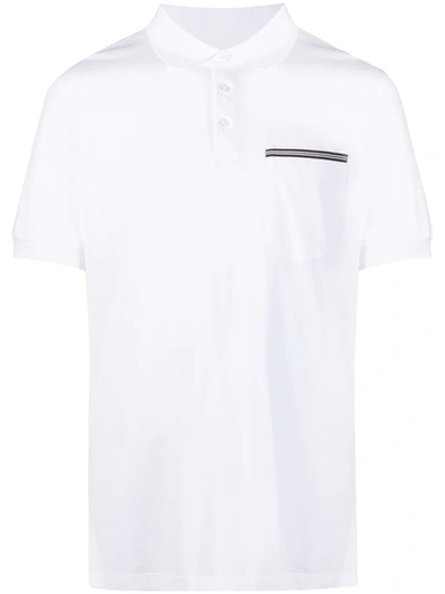 Shop Brunello Cucinelli Stripe-pocket Polo Shirt In White