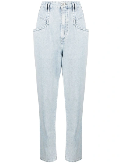 Shop Isabel Marant Padeloisasr High-waisted Jeans In Blue