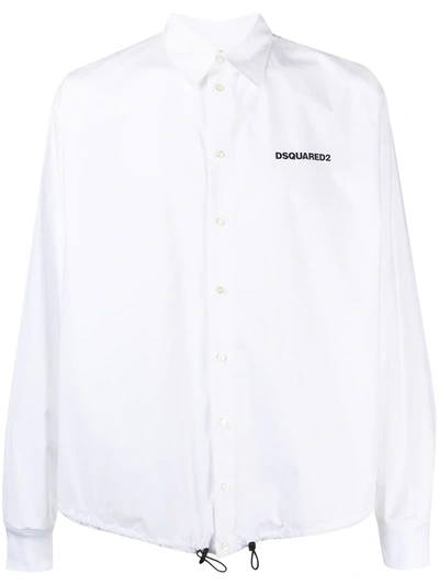 Shop Dsquared2 Drawstring Hem Shirt In White